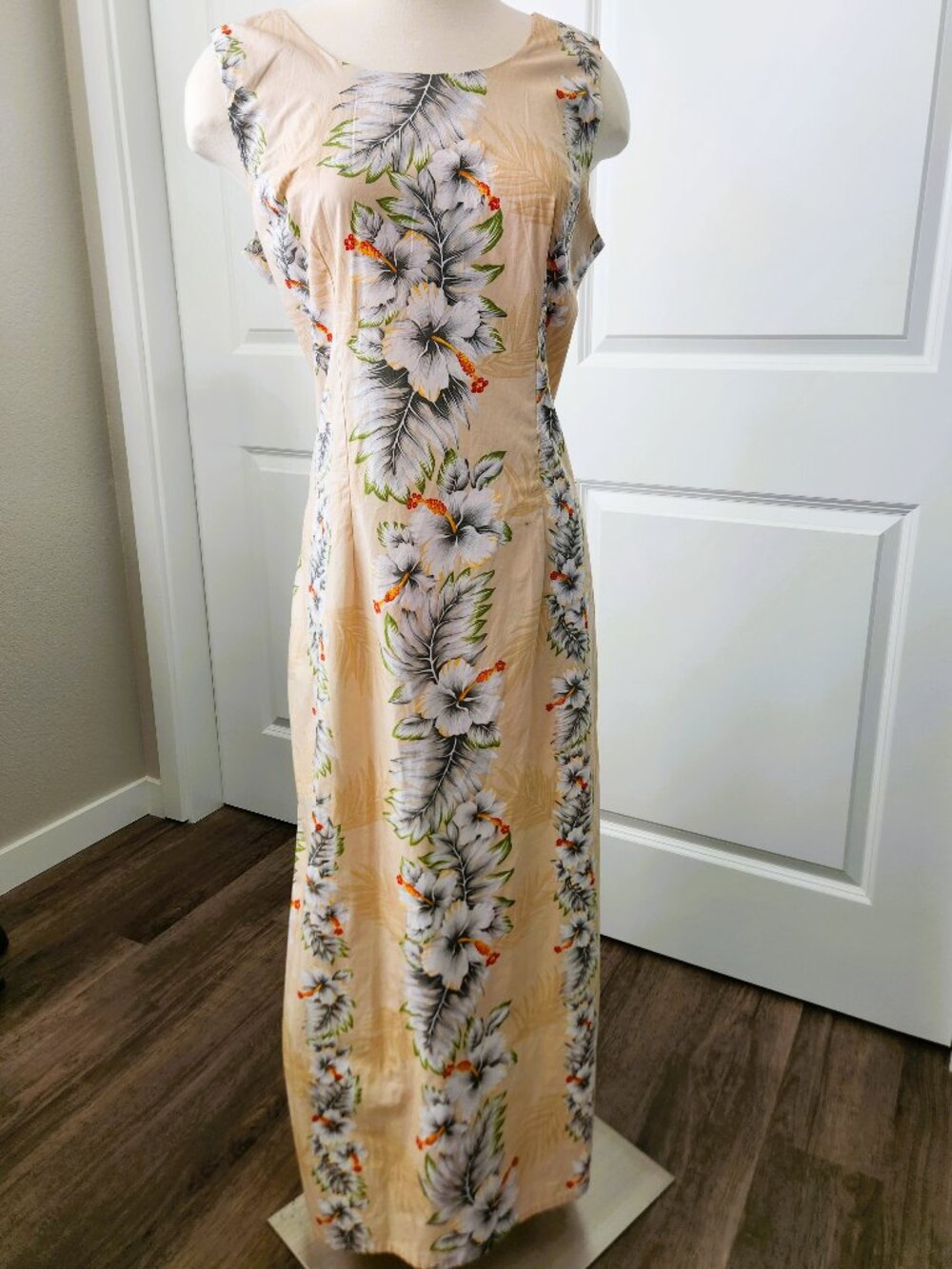 KY's Hawaiian Floral Cotton Maxi Dress Size 2XL